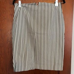Express dark grey and off white striped skirt